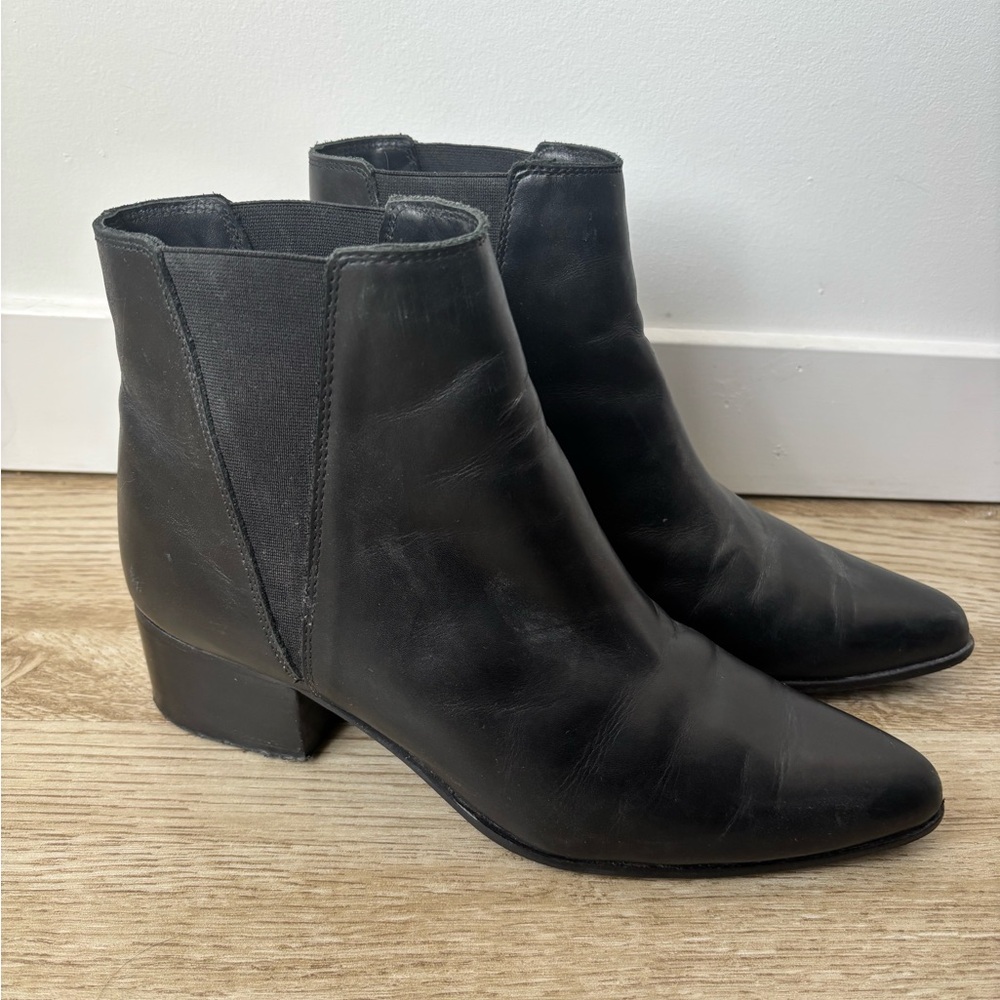 Urban Outfitters Black Pointed Toe Heeled Boots